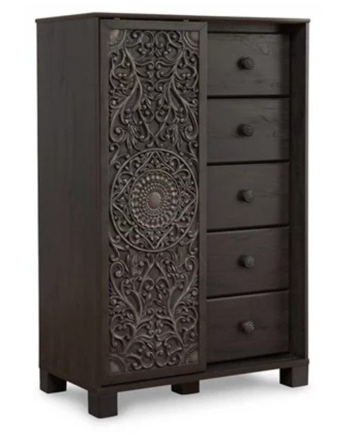Signature Design by Ashley® Paxberry 5-Piece Black King Panel Bed Set-3