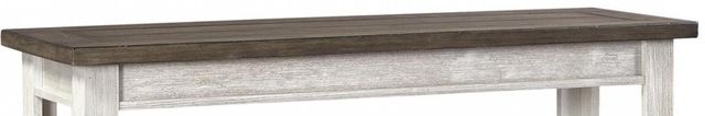 aspenhome® Eastport Drifted White Sofa Table with Brown Top -1