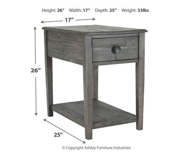 Signature Design by Ashley® Borlofield Weathered Gray End Table-2