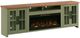 Legends Home Vineyard Fruitwood/Sage Green 97" Fireplace Console-0