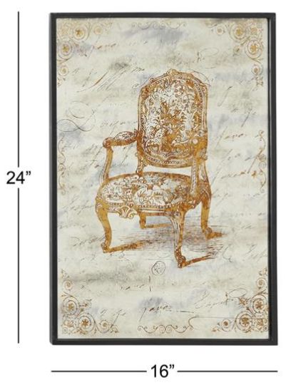 Deco Marche Gold 24" Abstract Wall Decor-2