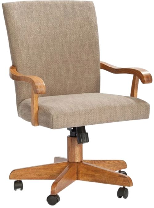 Intercon Classic Oak Chestnut Tilt Swivel Game Chair-0