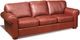 Campio Furniture Legacy Leather Beacon Dark Red Sofa-0