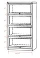 TEI Barrister Burnished Walnut Bookcase-3