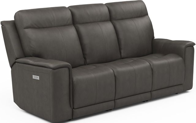 Flexsteel® Miller Slate Power Reclining Sofa with Power Headrest and Lumbar-0