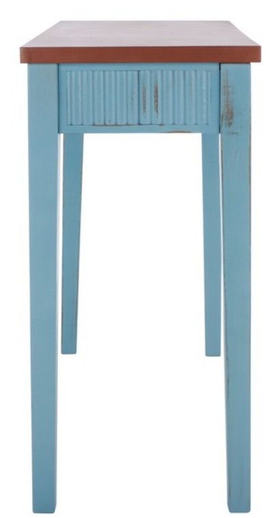Safavieh Beale Blue/Oak Console Table-2