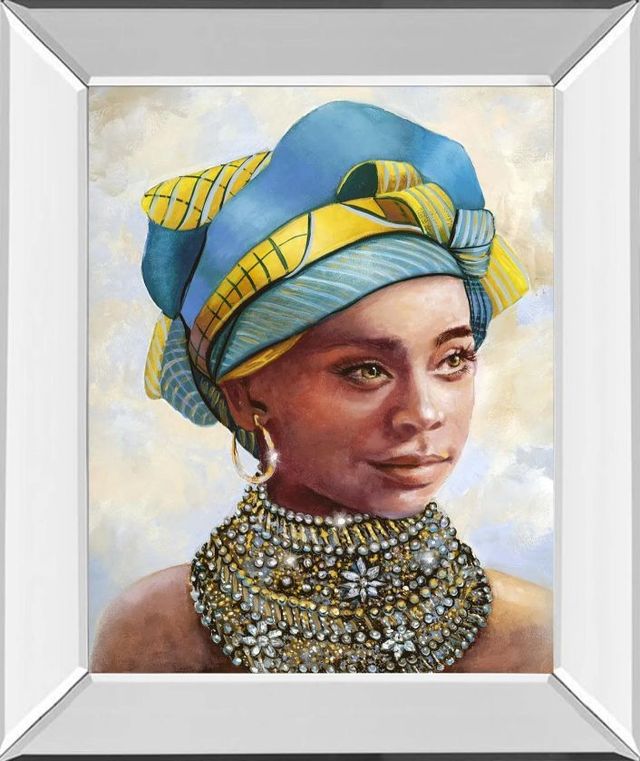 Classy Art Soulful Beauty I by Donna Brooks Mirror Framed Wall Art-0