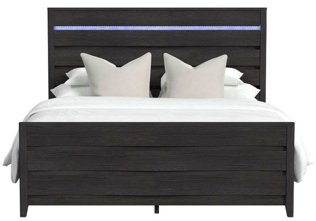 Elements International Tobias Black King Panel Bed-1