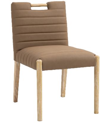 Meridian Furniture Aimee Brown Vegan Leather Dining Side Chair-0