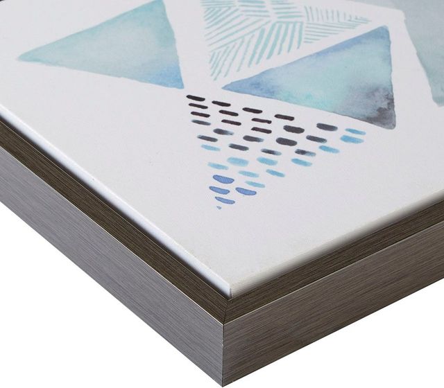 Olliix by Urban Habitat Blue/Grey Set of 2 This and That Way Framed Gel Coat Canvas-4