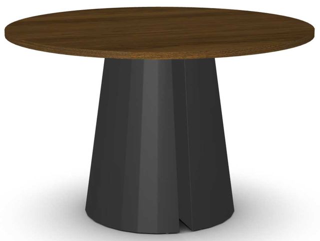 Amisco Customizable Gemma Walnut Veneer 48" Round Dining Table-0