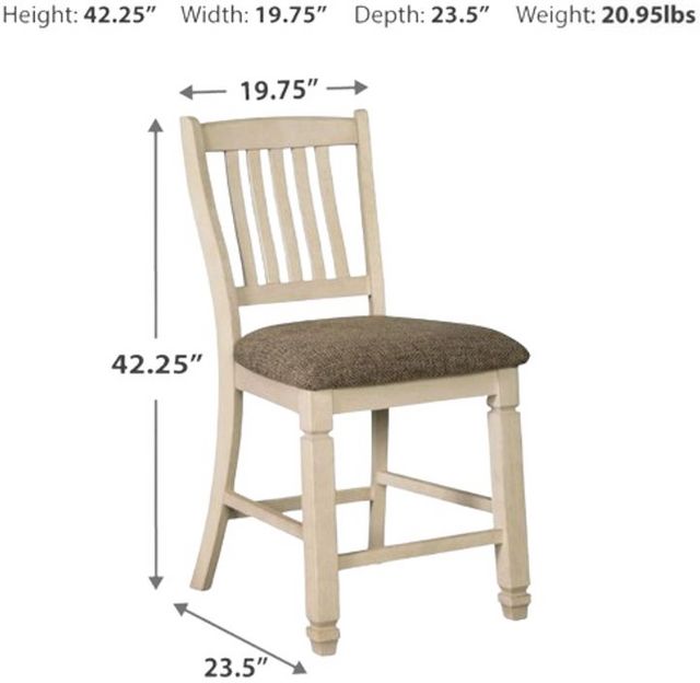Signature Design by Ashley® Bolanburg Two-Tone Upholstered Barstool-6