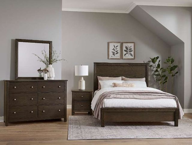 Vaughan-Bassett Fundamentals Java Queen Panel Bed-1