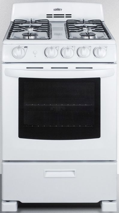 Summit® 24" White Freestanding Gas Range-0
