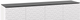 Salamander Designs® Chameleon Milan 347 Black/White Low Profile Media Console-1