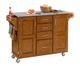 homestyles® Create-a-Cart Medium Oak/Salt-and-Pepper Granite Kitchen Cart-0