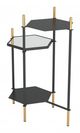 Zuo® Modern William Glass Top Two Tier Side Table with Black Framework -4