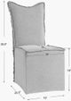 Uttermost® Narissa Stonewashed Gray Armless Chair-2