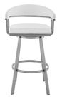 Armen Living Chelsea White 26" Swivel Counter Stool-1