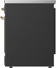 Ilve® Majestic III 30" Graphite Matte Pro Style Induction Range with Triple Glass Door and Brass Trim-3