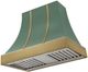 AGA Cascade 36" Mineral Green Wall Mounted Range Hood with Antique Brass Trim-0
