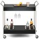 BDI Verra™ 5640 Glass Bar Cart-Black-3