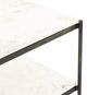 Four Hands Felix Polished White Marble Nightstand with Hammered Gray Finish-4