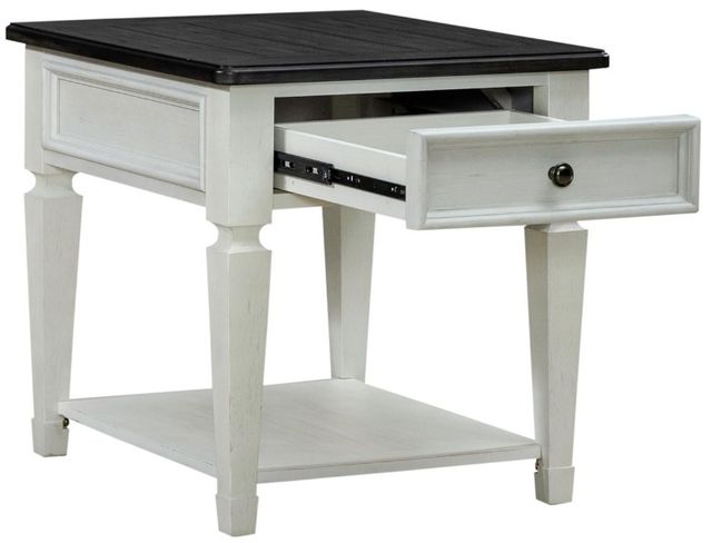 Liberty Furniture Allyson Park Charcoal Top End Table with Wirebrushed White Base-3