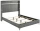 Coaster® Lucia Gray Queen Upholstered Panel Bed-1