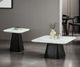 Furniture of America® Sindal White End Table with Black Base-1