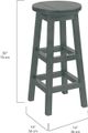 C.R. Plastic Generation Line Chocolate 30" Bar Stool-1