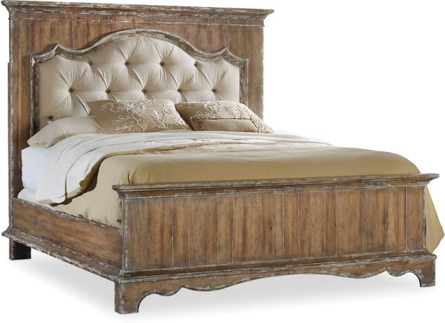 Hooker® Furniture Chatelet Caramel Froth Queen Upholstered Mantle Panel Bed-0