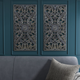 Olliix by Madison Park Botanical Panel 2 Piece Antique Blue Carved Wall Set-5