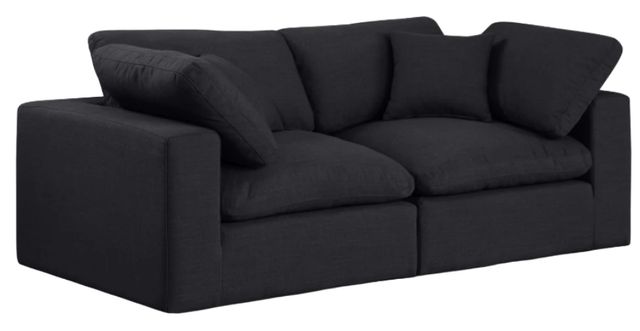 Meridian Furniture Comfy 2-Piece Black 80" Modular Loveseat-0