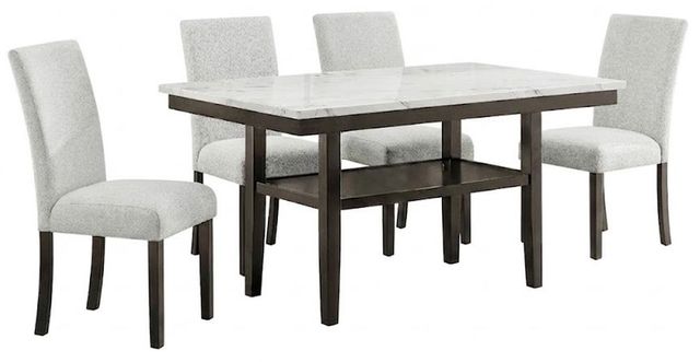 New Classic® Home Furnishings Carissa 5-Piece Espresso/Stone Dining Table Set-0
