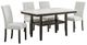 New Classic® Home Furnishings Carissa 5-Piece Espresso/Stone Dining Table Set-0