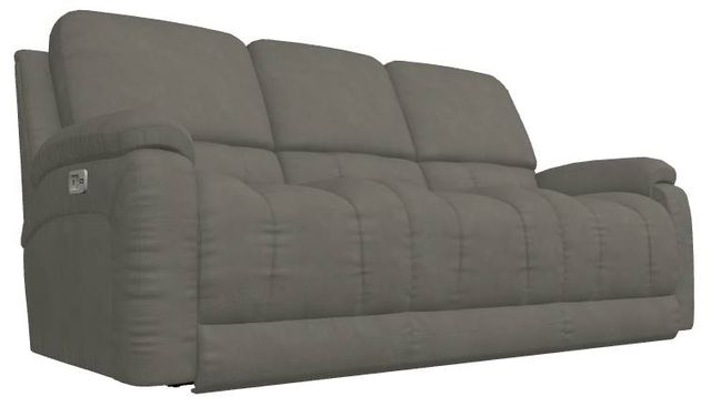 La-Z-Boy® Greyson Blue Grey Leather Power Reclining Sofa with Headrest