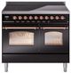 Ilve® Nostalgie II Series 40" Glossy Black Pro Style Induction Range-0