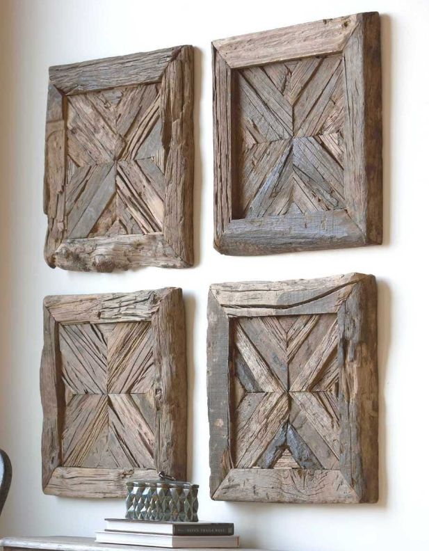 Uttermost® Rennick Brown Reclaimed Wood Wall Art-1