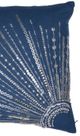 A & B Home Nina Blue/Silver Beaded Throw Pillow-1