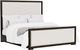 Riverside Furniture Lydia Dark Cabernet/White King Upholstered Panel Bed-0
