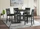 Elements International Amherst 5-Piece Black/Gray Counter Dining Set-2