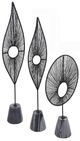 A & B Home Truman 3-Piece Black Decorative Statues Set-2