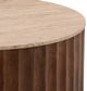 Dovetail Furniture Milburn Natural Coffee Table with Medium Brown Base-1