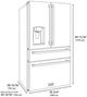 ZLINE Autograph Edition 36" 21.6 Cu. Ft. Stainless Steel Counter Depth Freestanding French Door Refrigerator-2