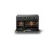 Viking® 5 Series 48" Antique Bronze Pro Style Induction Range with Brushed Brass Trim-1