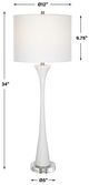 Uttermost® Fountain White Buffet Lamp-2