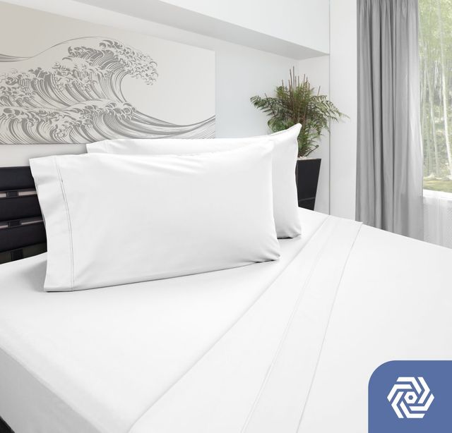 DreamFit® DreamChill™ Enhanced Bamboo White Split California King Sheet Set-4