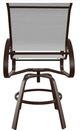 Telescope Casual Aruba Abalone/Kona Aluminum/Fabric Outdoor Sling Balcony Height Swivel Cafe Chair-3