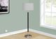 Monarch Specialties Inc. Nickel Metal Floor Lamp with Black Accents-1